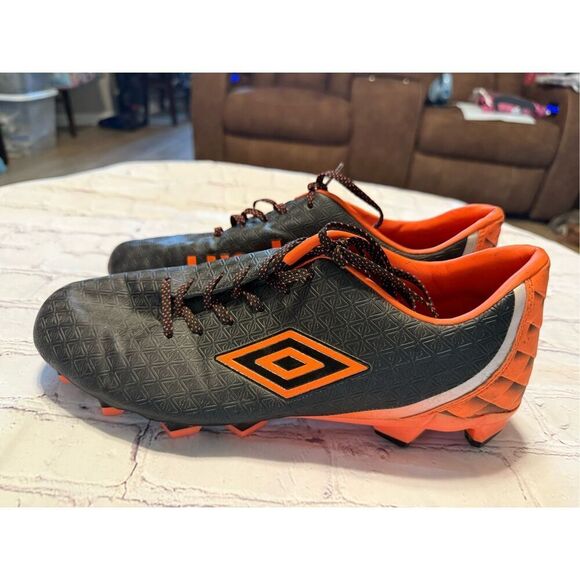 Umbro Men's Size 13 Club 3.0 Soccer Cleats Orange Black Firm Ground Multi Ground - Picture 3 of 10